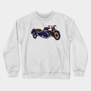 Sidecar purple motorcycle illustration Crewneck Sweatshirt